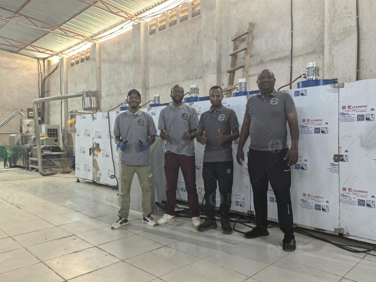 坦桑尼亚客户300KG/H营养米生产线调试成功